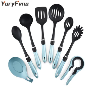 

YuryFvna 8 Pcs Nylon Cooking Tool Kitchen Utensils Set Quality Handles Cooking Tool Non Toxic Kitchen Gadgets Nonstick Cookware