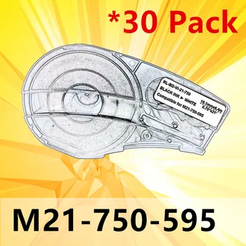 

30PK Label Tape M21-750-595 Ribbon for BMP21 PLUS Black on White 19.1mm Width 0.75 Compatible IDPAL LABPAL Label Printer