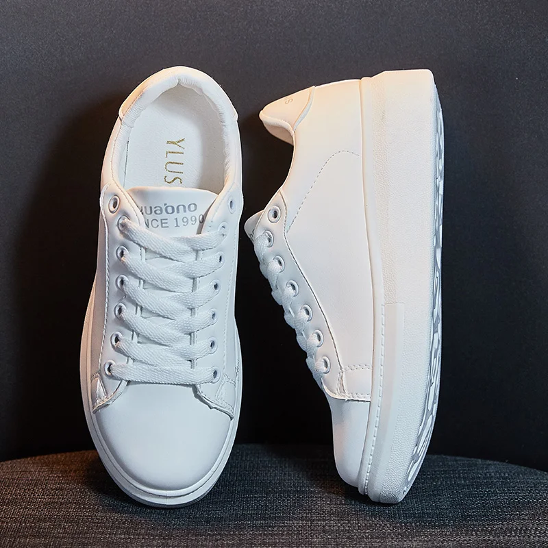 all white women platform flats korean trend ladies shoes designer woman vintage sneakers old school luxury moccasins for women (70)
