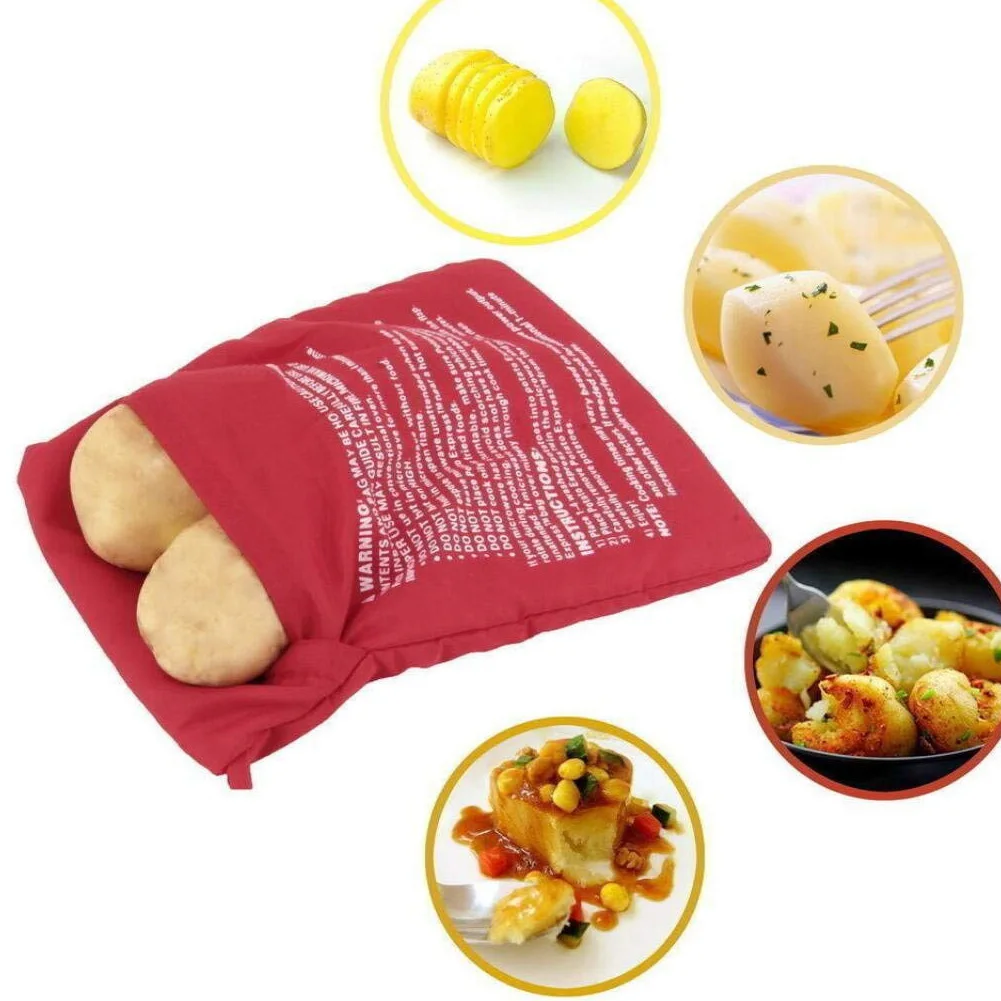 Моющийся пакет для микроволновой печи и картофеля многоразовый мешок готовки