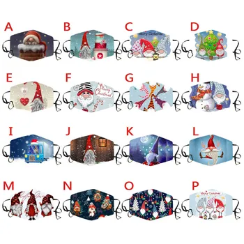 

1PC Adult Christmas Printed маска для лица с принтом Face Masks Washable Reusable masque Protection Breathable Mask Mascarilla