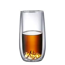 Горячая двойное стекло термостойкая чайная кофейная чашка прозрачная термостойкая чайная кофейная чашка, двойное стекло