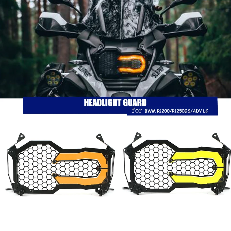 For BMW R1200GS LC ADV 2014-2020 R1250GS Adventure 2018-ON Motorcycle Headlight Head Light Guard Protector Cover Protection Gri |