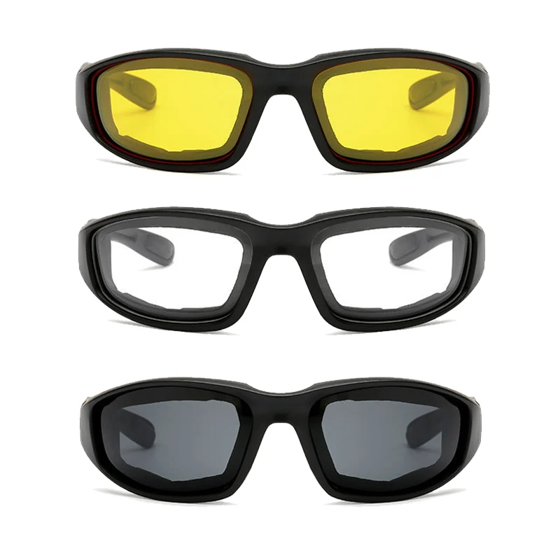 1 шт. солнцезащитные очки ветроустойчивые Открытый Мотоцикл езда небьющиеся очки Защита глаз Велоспорт очки ночное вождение