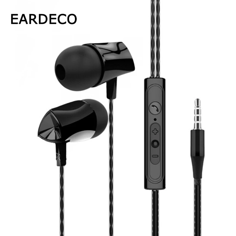 

EARDECO In Ear Wired Headphones For Phone with Microphone Wire Earphone Earbud Bass Headsets for Mobile Phone Iphone Xiaomi