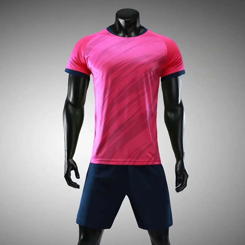 

2019 New Style Children Short-sleeved Football Suit Set Men And Women Adult Quick-Dry Running Training Uniforms Customizable Spo
