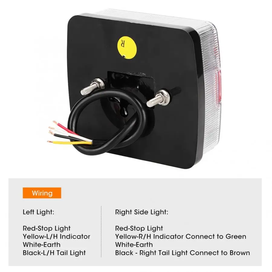 2 шт 12V 16LED двойной Цвета задние фонари для прицепа грузовика белый абажур для лампы с металлическим каркаксом