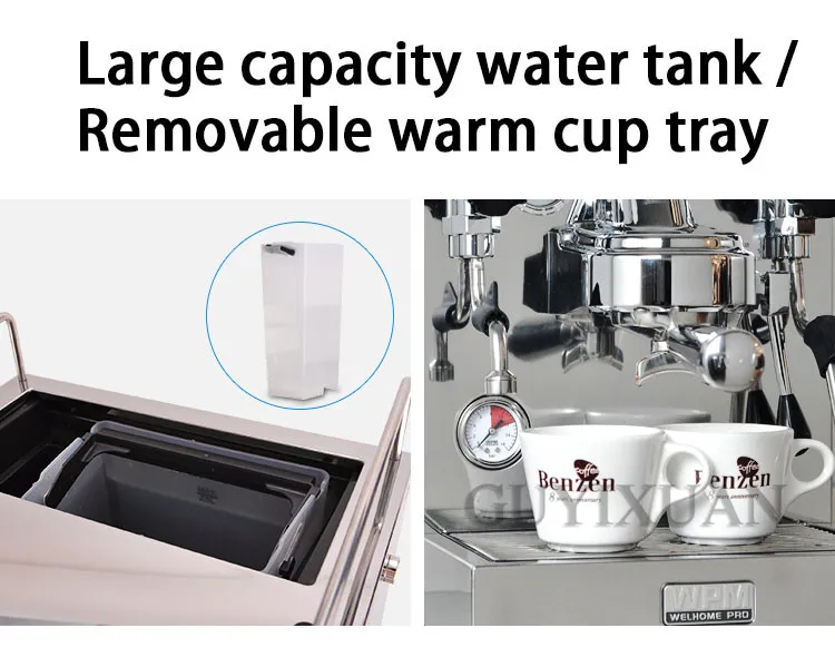 2600W Commercial Multifunction Espresso machine Fully semi-automatic coffee machine Stainless steel manual coffee machine