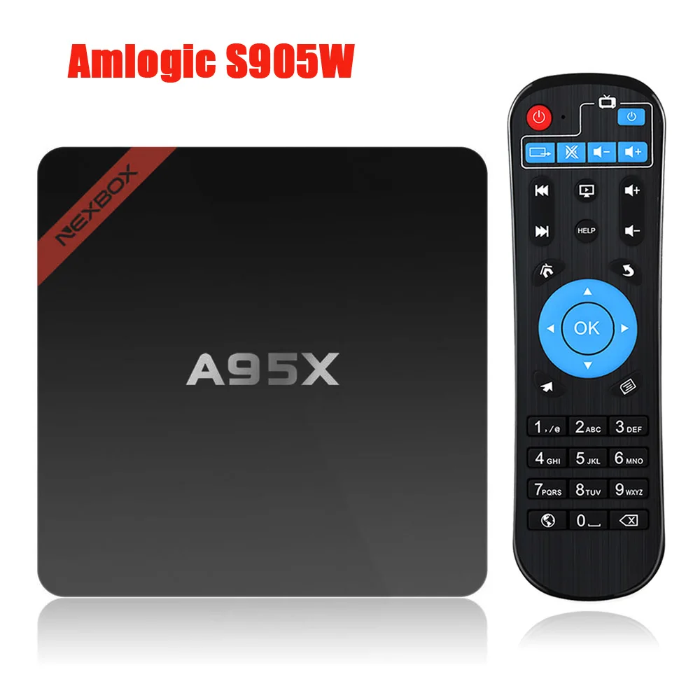 ТВ приставка NEXBOX Android 7 1 2G 16G четырехъядерный процессор Amlogic S905W 2 4G Wifi H.265 HDR 4K