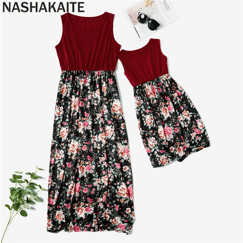 NASHAKAITE/платье для мамы и дочки; сплошные швы; цветочный принт; платья на бретелях для мамы и дочки; коллекция года; семейный образ для мамы и дочки