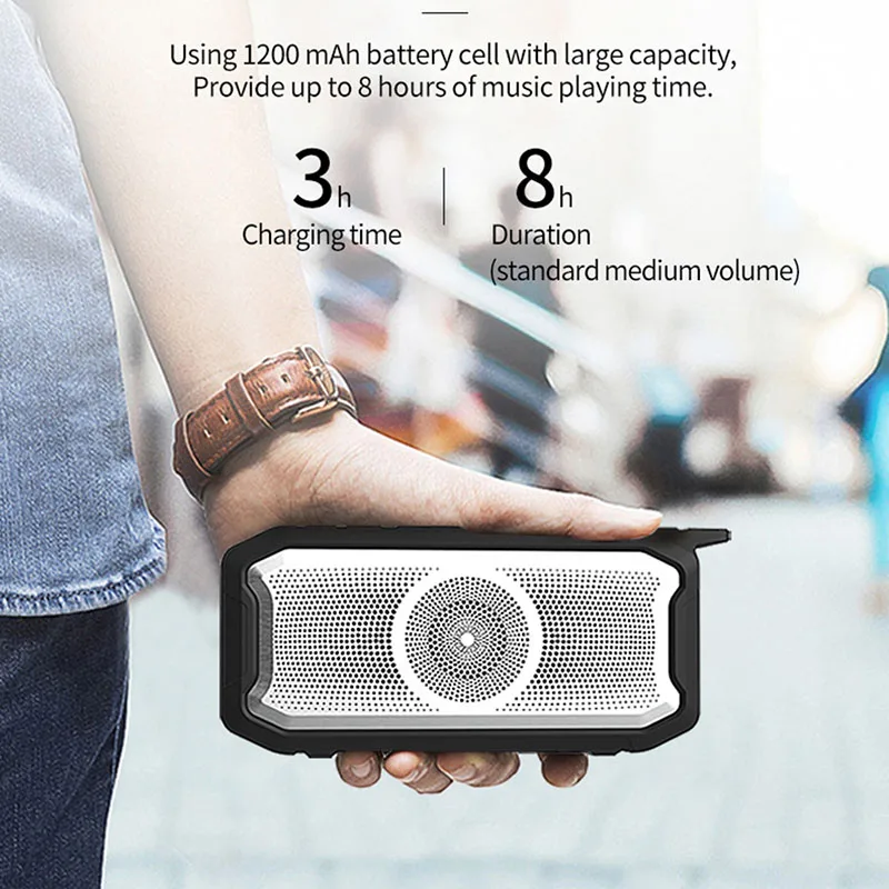 Мини Bluetooth музыкальный бас-динамик водонепроницаемый портативный открытый беспроводной Колонка громкий динамик Поддержка TF карта USB FM радио Aux вход
