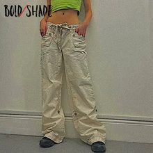 Bold Shade Grunge 90s Style Denim Jeans Solid Low Waist Y2K Indie Baggy Pants for Women Vintage Fashion Straight Jeans Fall 2021