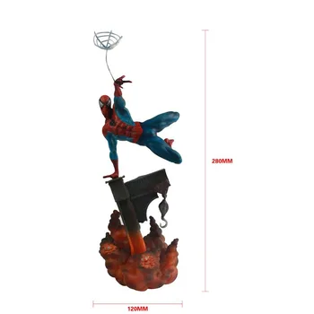 

28cm Avengers SpiderMan Scenes Superheroes Anime Action Figure PVC toys Collection figures Collection for kids gifts