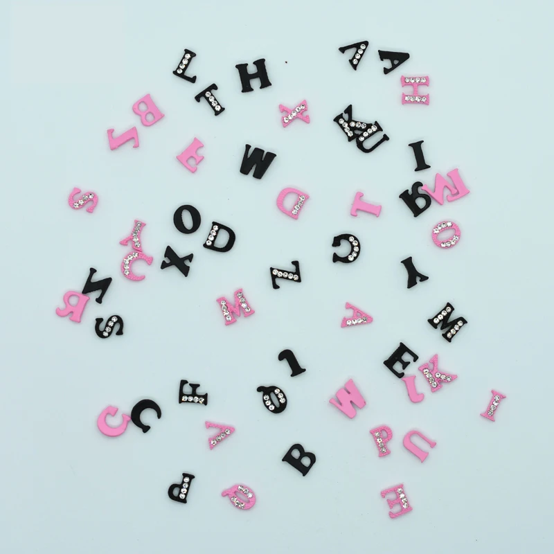 100 шт A-Z, английские буквы, Кристальные украшения для ногтей, сплав, 3D Стразы для ногтей, алмазные буквы, стиль DIY, украшения для маникюра