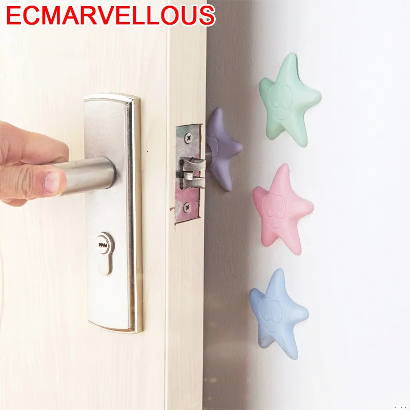 Anti-collision Furniture Household Shock Behind Wall ABBO Leg Protection Cabinet Door Table Accessories star Mute Handle Pad | Мебель