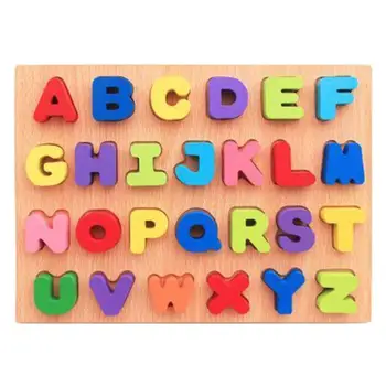 

Wooden Number / Alphabet Puzzle Board for Toddlers Preschool Baby Educational Early Learning Toys Kids Gift