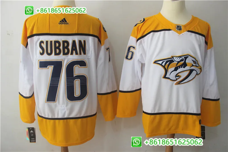 Мужская Хоккейная Футболка Nashville Pekka Rinne PK Subban Roman Josi Filip Forsberg - Цвет: AS PICTURE