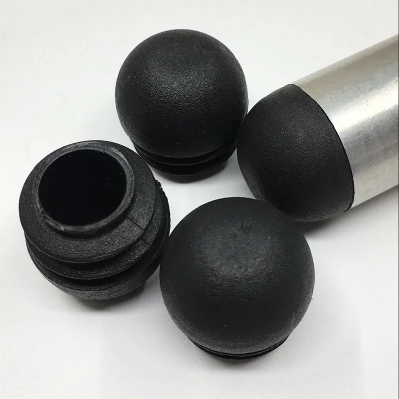 3 Pcs Round black plastic insert plugs end caps various sizes 25mm 