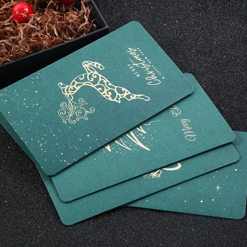  24 Sheets Christmas Greeting Cards Delicate Christmas Themed Blessing Card Creative DIY Xmas Paper  - 4.00029E+12