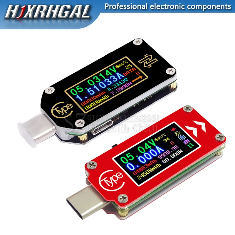 

TC64 TC66 TC66C Type-C PD trigger USB-C Voltmeter ammeter voltage 2 way current meter Module charger battery USB Tester Module