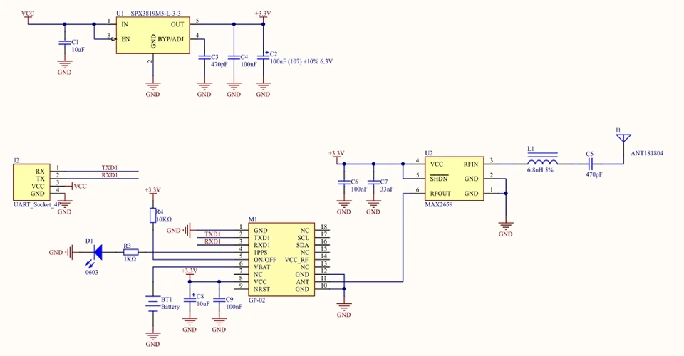 M5Stack мини gps/BDS навигационный чип AT6558+ MAX2659