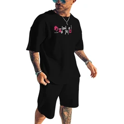 Ensemble de sport pour hommes, T shirt, survêtement, hauts d'été, graphique, Harajuku, à la mode 