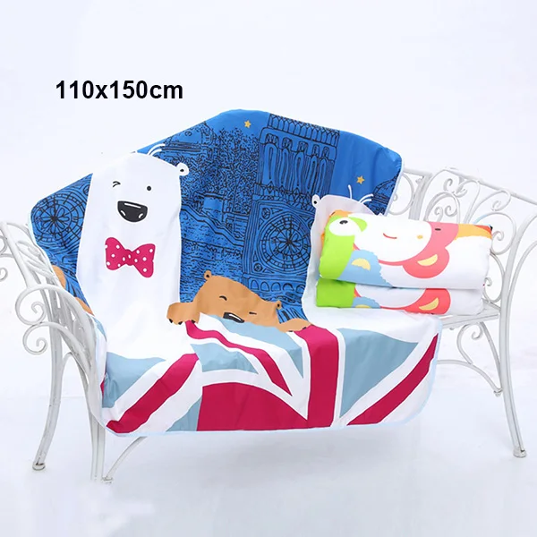 110x150cm bear Пеленка, пеленка, простыня, матрас, пеленальный коврик, постельные принадлежности, детские, водонепроницаемые, многоразовые, детские, Мультяшные, хлопковые пеленки - Цвет: 110x150cm bear
