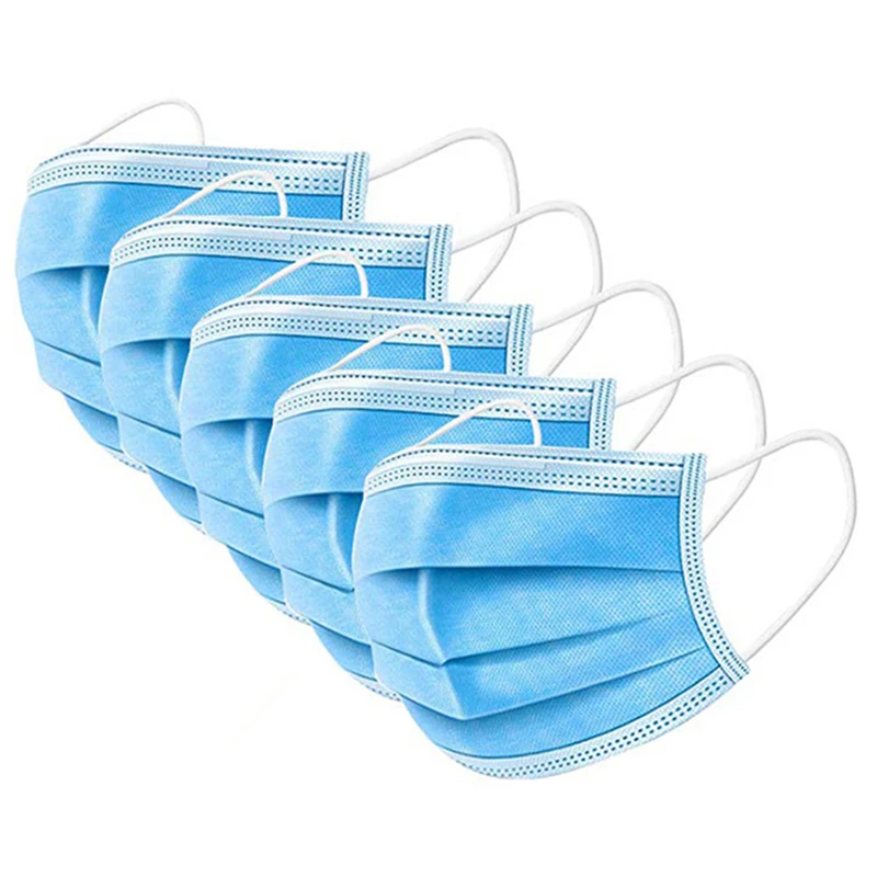 Individual Package 50pcs/100pcs Mask Disposable Non-Wove 3 Layer Ply Filter Mouth Face Breathable Earloops Masks | Аксессуары для