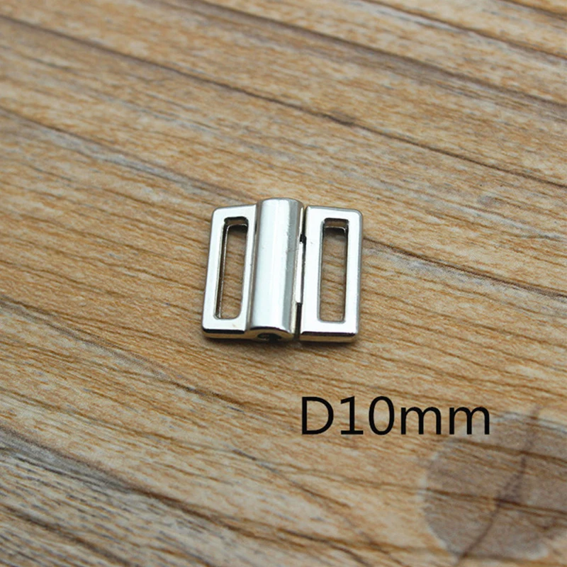 Silver Metal Clasp Buckle Fasteners for Sewing Accessories, 10-Pack