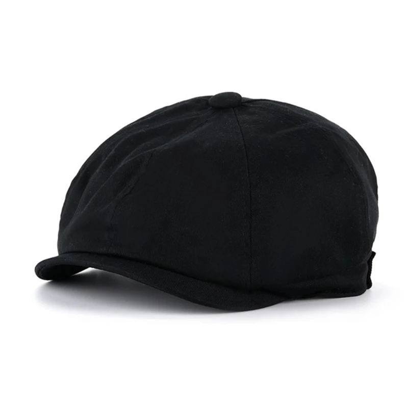 Casquette Всесезонная хлопковая черная Мужская кепка для газетчика мужской берет для мужчин и женщин ретро Англия козырек бейсболка BLM56