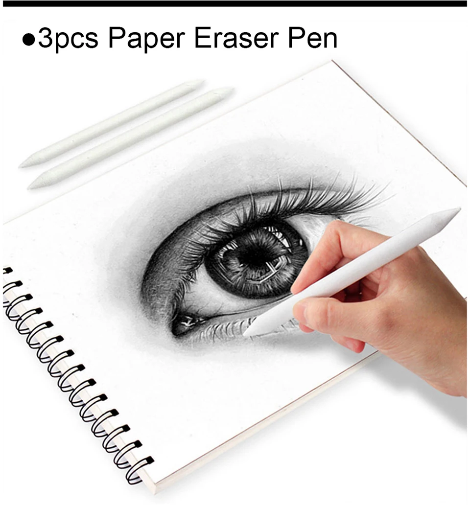 Effective creative 28 pieces / set of paint sketch set professional art painting charcoal pencil eraser bag for school supplies