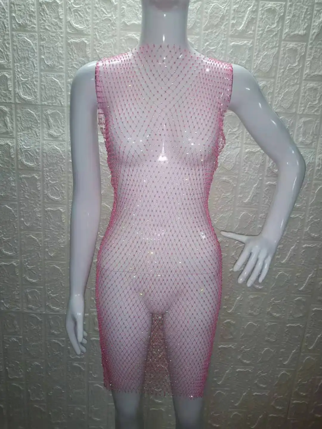 pink Bkning крючком пляжное бикини покрытие купальный костюм сексуальный прозрачный купальный костюм шикарное парео платье женская пляжная одежда - Color: pink