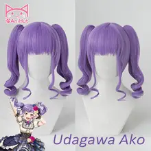 AniHut Udagawa Aka парик игра взрыва мечта! Парик для косплея, Синтетический фиолетовый, женские волосы, аниме Банг, мечта, косплей, Udagawa Aka, костюм