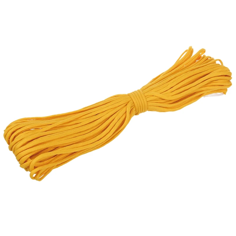 2Pcs 100Ft 7 Strand 550 Survival Bushcraft Паракорд парашютный шнур Тип III-желтый с оранжевым