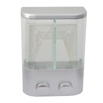 

Double Head Wall Mounted Manual Large Capacity Hand Pressing Shower Hotel Bathroom Kitchen Liquid Soap Dispenser Home