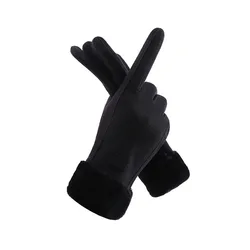 Winter Warm Gloves Women Plush Thickened Touch Screen Riding Lady Fashion Self Heating Gloves
