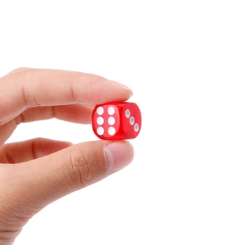 

10 pcs Six Sided 15mm Transparent Cube Round Corner Portable Table Playing Games Y51D