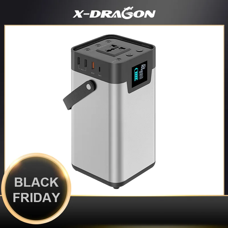 X DRAGON 200W Солнечная Мощность банка 110V/220V Портативный генератор 54000mAh солнечное