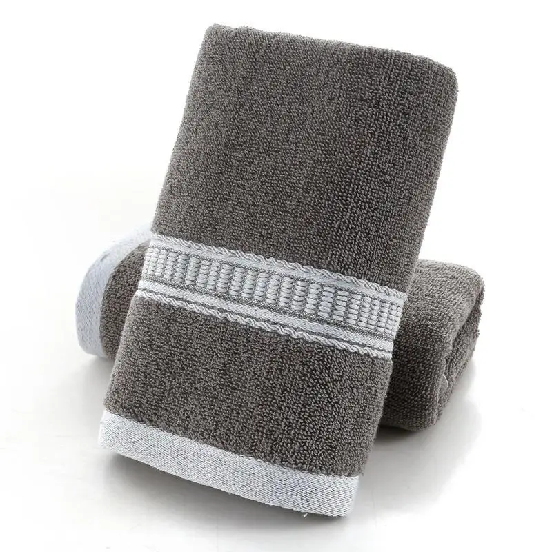 black and grey Мягкое быстросохнущее полотенце хлопок и микрофибра Впитывающее пляжное полотенце банное полотенце s Использование в теле лицо волосы чистые впитывающие полотенца для дома - Цвет: black and grey