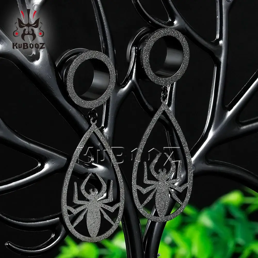 Dull Polish Fashion Spider Pendant Ear Expanders Ear Gagues Earrings Multi Color Gift For Women Body Jewelry By Piar 6 to 16mm