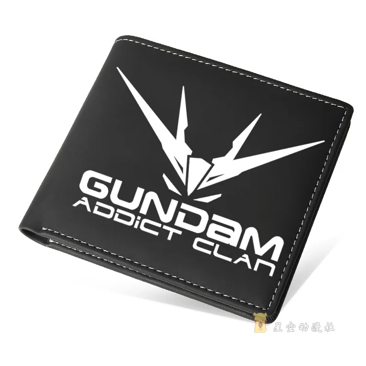 Косплей Gundam из искусственной кожи, сумочка для денег короткий бумажник держатель для карт Подарочный Кошелек для монет