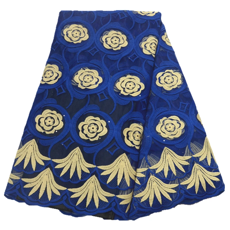 Горячая Распродажа, голубая и Золотая французская кружевная ткань, чистая белая нигерийская кружевная ткань, Высококачественная африканская Тюлевая кружевная ткань для свадебного платья, Лучшая цена