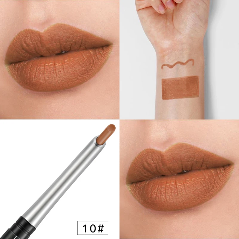 17Colors Portable Natural Long-lasting Waterproof Moisturizing Pencil Lipstick Pen Lip Liner Long Lasting Matte Makeup TSLM1