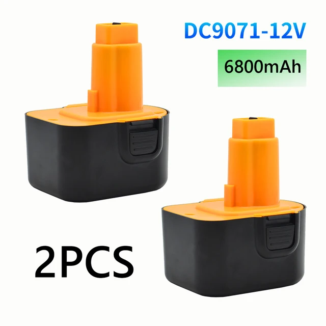 2PCS 12V 1.3Ah Battery For Dewalt 397745-01 DC9071 DE9074 DE9075 DW9071 Cordless