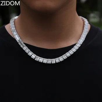 

men Hip hop Iced Out Bling chain Necklace pave setting Square AAA Zircon High quality mens chains necklaces Hiphop jewelry gifts