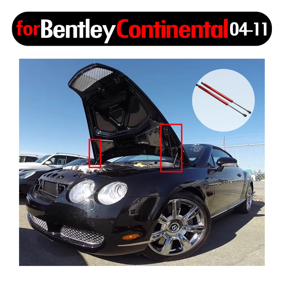 Front Hood Lift Supports Shock Struts For Bentley Continental 2004