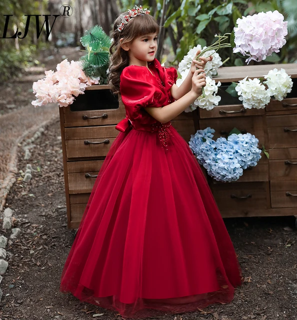 New Flower Girls Dress For Wedding Evening Children Princess Party Pageant  Long Gown Kids Dresses For Girls Formal Clothes - Girls Party Dresses -  AliExpress