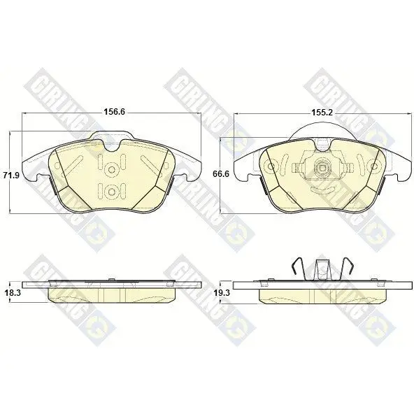 Колодки тормозные FORD GALAXY/MONDEO/S-MAX 11- передние GIRLING