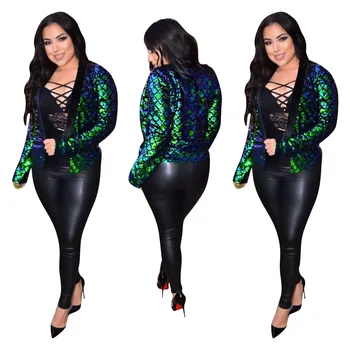 

Sequins Long Sleeved Blazers Fashion Women Shiny Party Blazer Coat Casual Slim Office OL Blazer Suit Formal Jacket F261