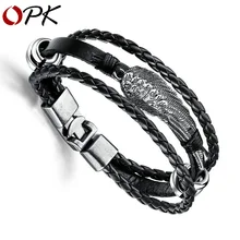 Брендовые мужские ювелирные изделия, модная ручная работа, ретро перо, мужской браслет, хип-хоп панк браслет, кожаный браслет, модный браслет